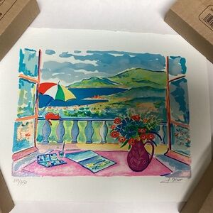 Signed Jean Claude Picot Seriolithograph Signed Limited Edition